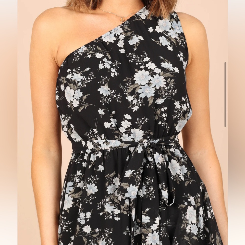 Petal & Pup | Brigette One Shoulder Tiered Midi Dress - Picture 4 of 4